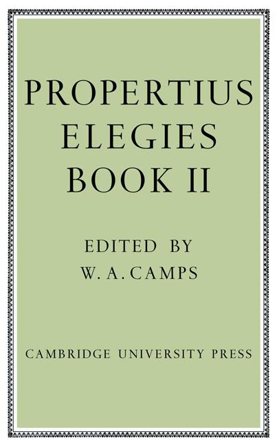 Cover: 9780521109475 | Propertius | Elegies: Book II | Propertius | Taschenbuch | Englisch