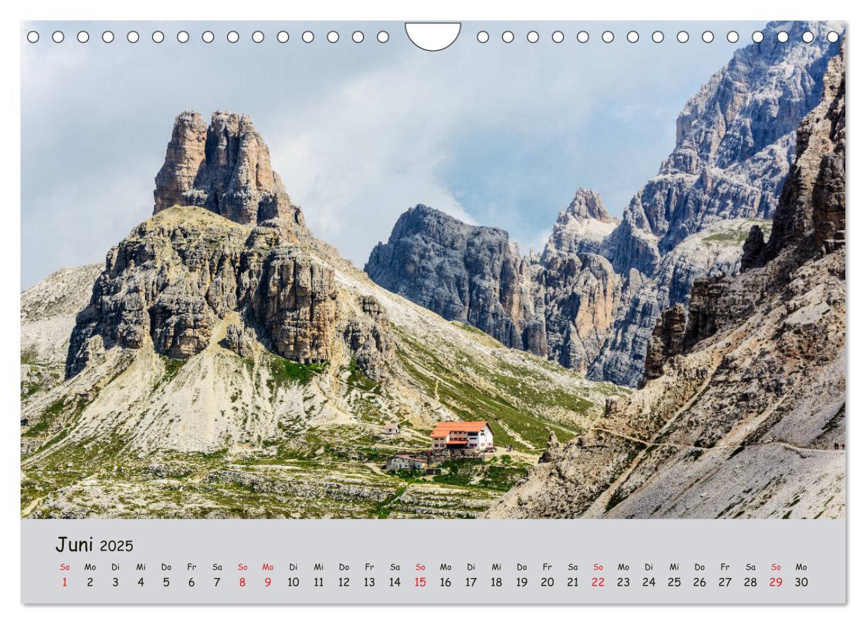 Bild: 9783435290529 | Wandern in den Dolomiten (Wandkalender 2025 DIN A4 quer), CALVENDO...