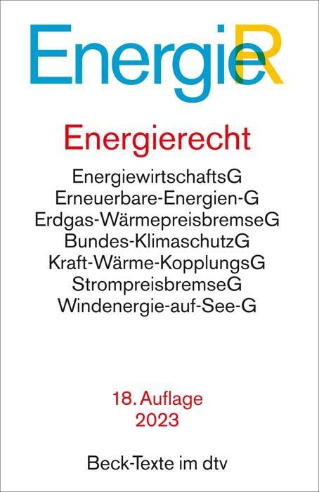 Cover: 9783423532013 | Energierecht | Taschenbuch | dtv-Taschenbücher Beck Texte | LXXXVI