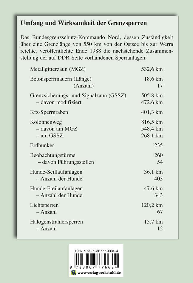 Rückseite: 9783867776684 | Die Grenzüberwachung der DDR | Horst Gundlach | Taschenbuch | 98 S.