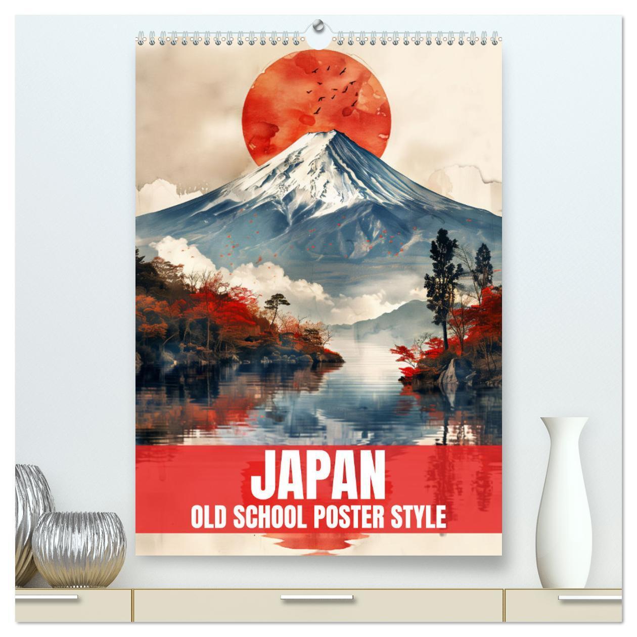 Cover: 9783435830954 | Japan - Old School Poster Style (hochwertiger Premium Wandkalender...