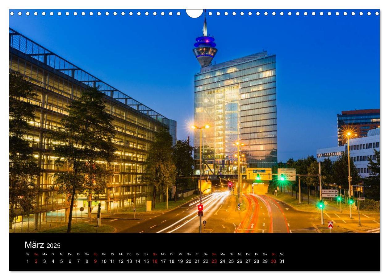 Bild: 9783435671205 | Düsseldorf bei Nacht (Wandkalender 2025 DIN A3 quer), CALVENDO...