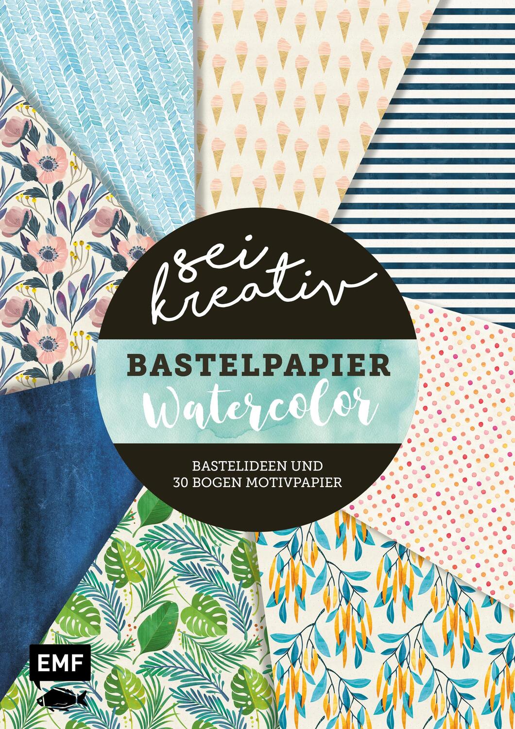 Cover: 9783745900910 | Sei kreativ! - Bastelpapier Watercolor - Bastelideen und 30 Bogen...