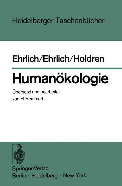 Cover: 9783540072508 | Humanökologie | Der Mensch im Zentrum einer neuen Wissenschaft | Buch