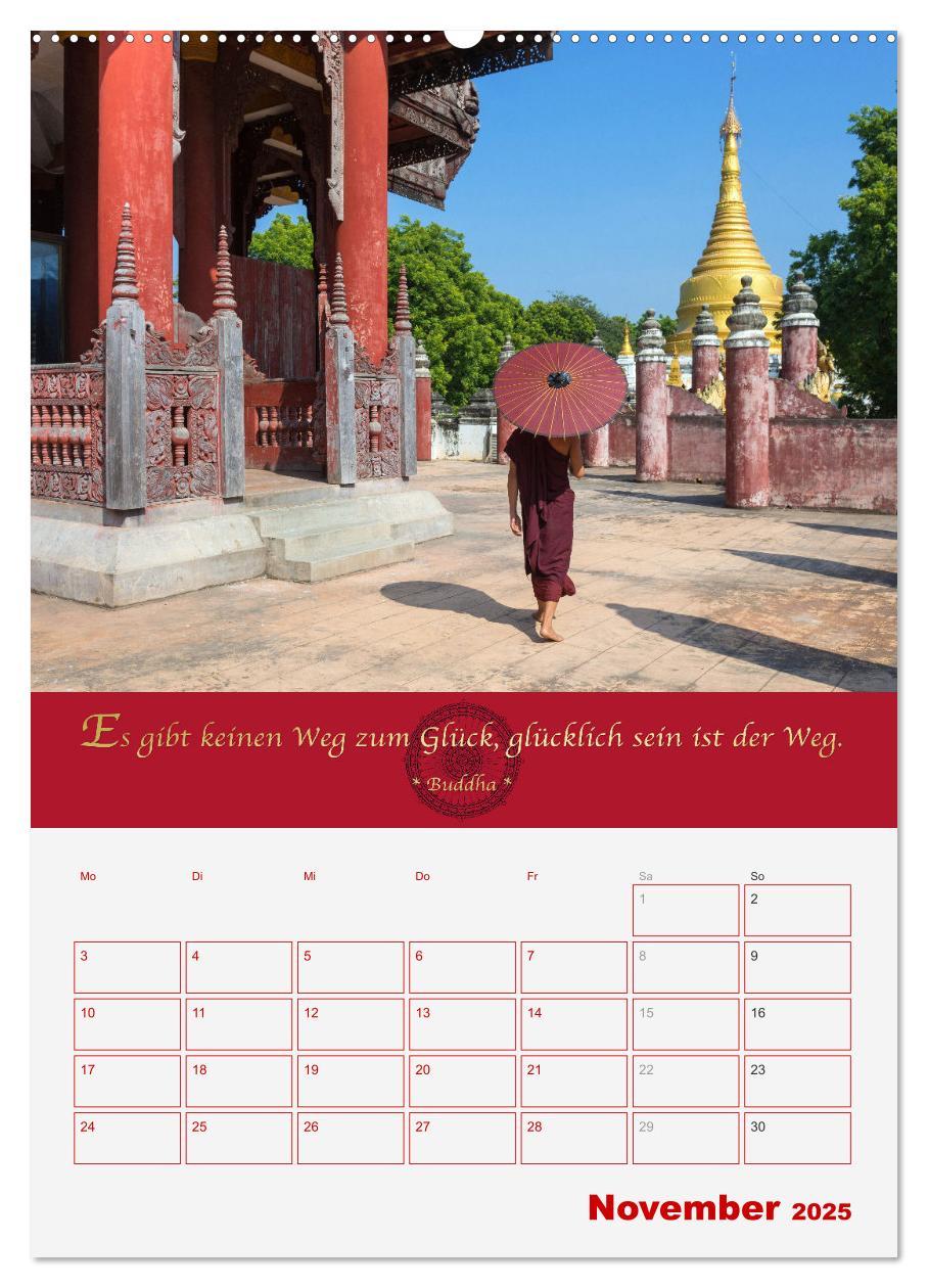 Bild: 9783435926480 | Buddhistische Weisheiten - DER ROTE SCHIRM (Wandkalender 2025 DIN...