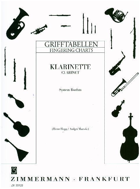 Cover: 9790010901282 | Grifftabelle für Klarinette (BoehmSystem) | Heinz Hepp | Buch | 6 S.