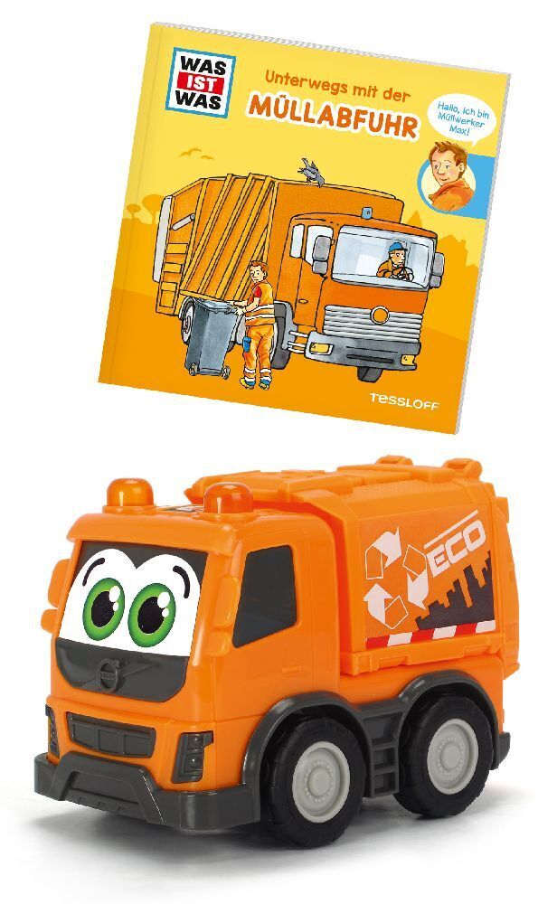 Bild: 4260588291047 | WAS IST WAS Dickie Toys Müllabfuhr. Set (Fahrzeug + Buch) | KG | Stück