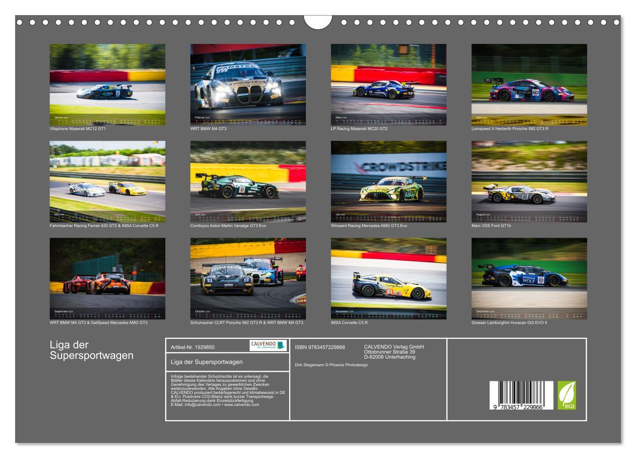 Bild: 9783457229866 | Liga der Supersportwagen (Wandkalender 2025 DIN A3 quer), CALVENDO...