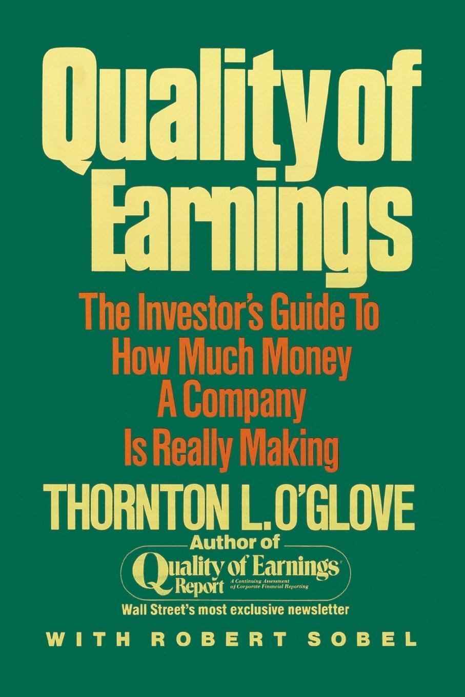 Cover: 9780684863757 | Quality of Earnings | Thornton L O'Glove | Taschenbuch | No Series