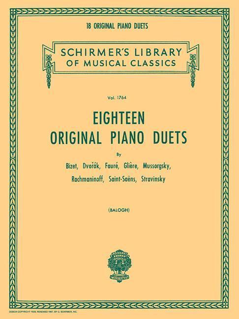 Cover: 9781458406453 | 18 Original Piano Duets: Schirmer Library of Classics Volume 1764...