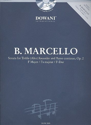 Cover: 9783905477153 | Sonate F-Dur | Benedetto Marcello | Dowani 3 Tempi Play Along | 2017
