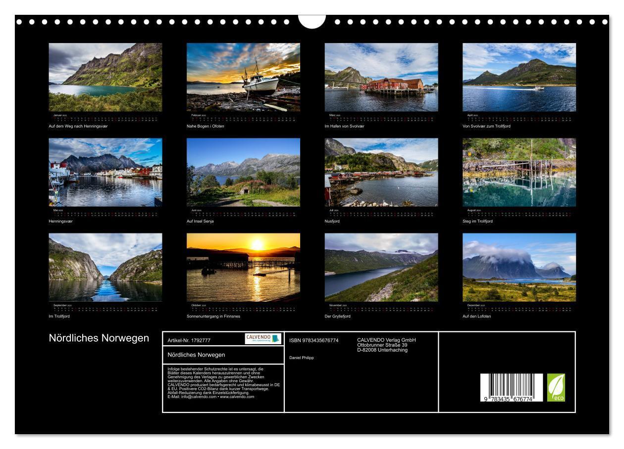 Bild: 9783435676774 | Nördliches Norwegen (Wandkalender 2025 DIN A3 quer), CALVENDO...