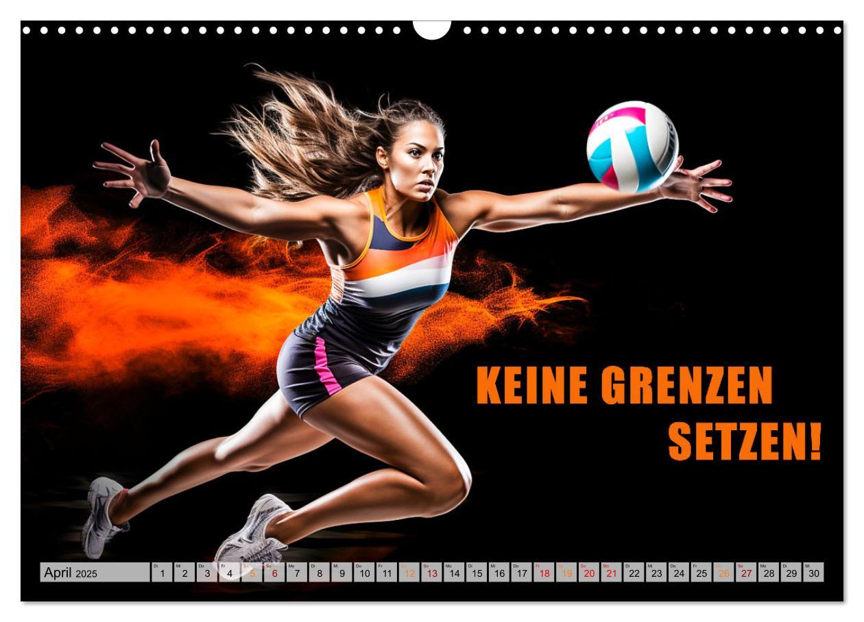 Bild: 9783383861994 | Volleyball und Motivation (Wandkalender 2025 DIN A3 quer), CALVENDO...