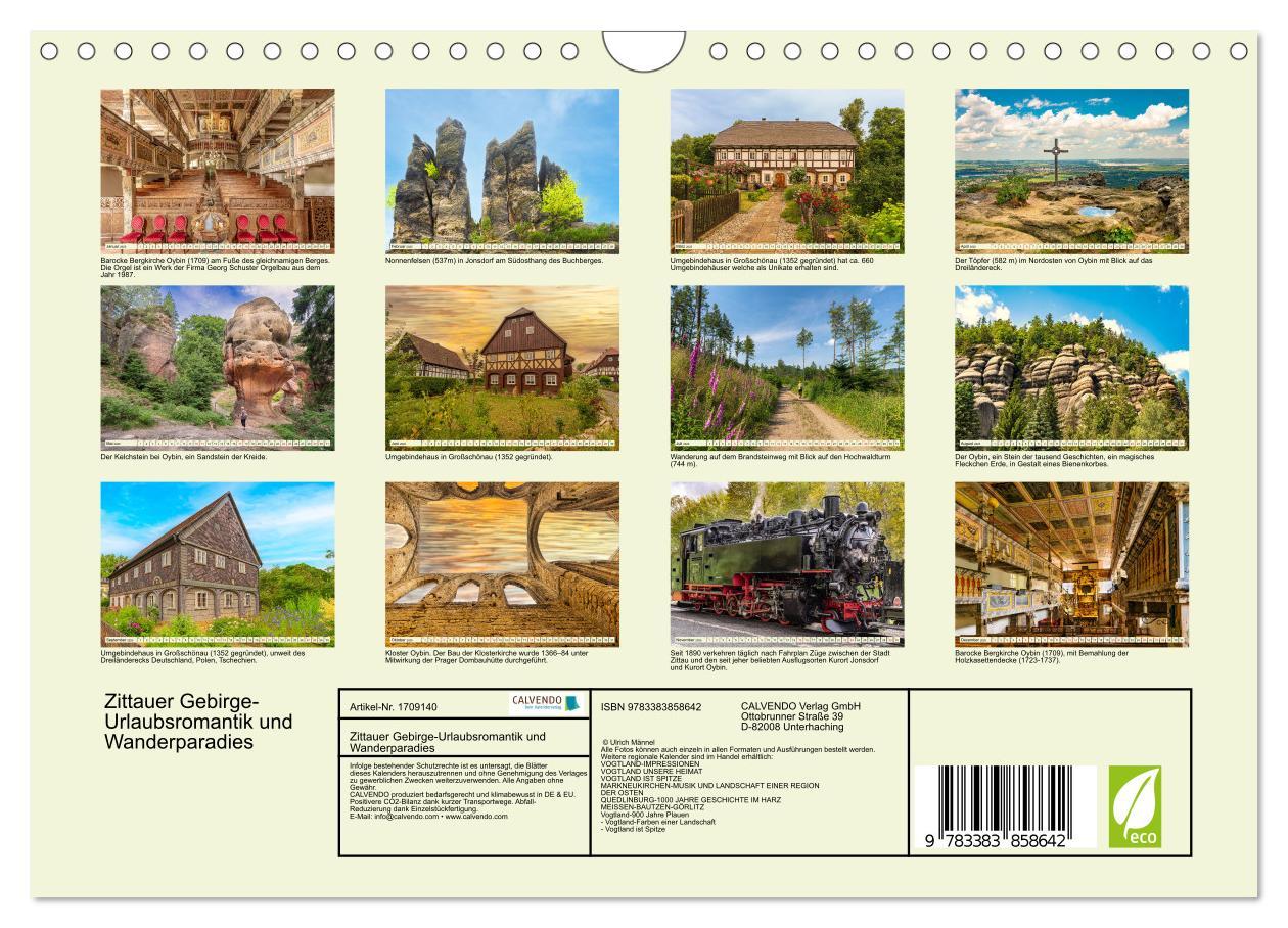 Bild: 9783383858642 | Zittauer Gebirge-Urlaubsromantik und Wanderparadies (Wandkalender...