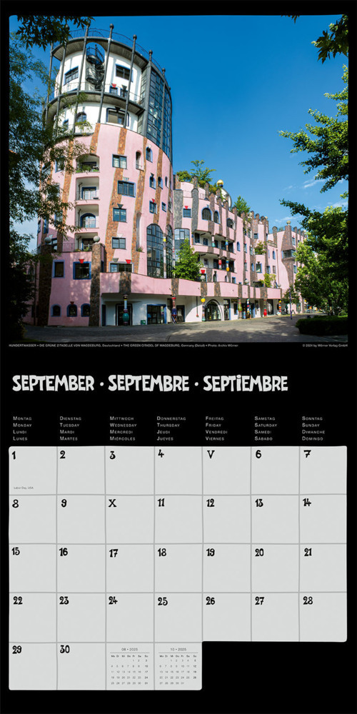 Bild: 9783910430150 | Hundertwasser Broschürenkalender Architektur 2025 | Wörner Verlag GmbH