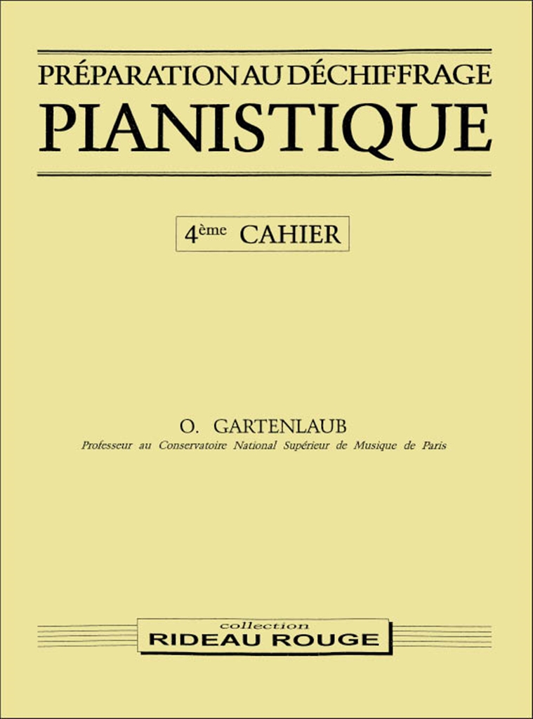 Cover: 9790231103038 | Préparation au Déchiffrage Pianistique Vol. 4 pour piano | Gartenlaub