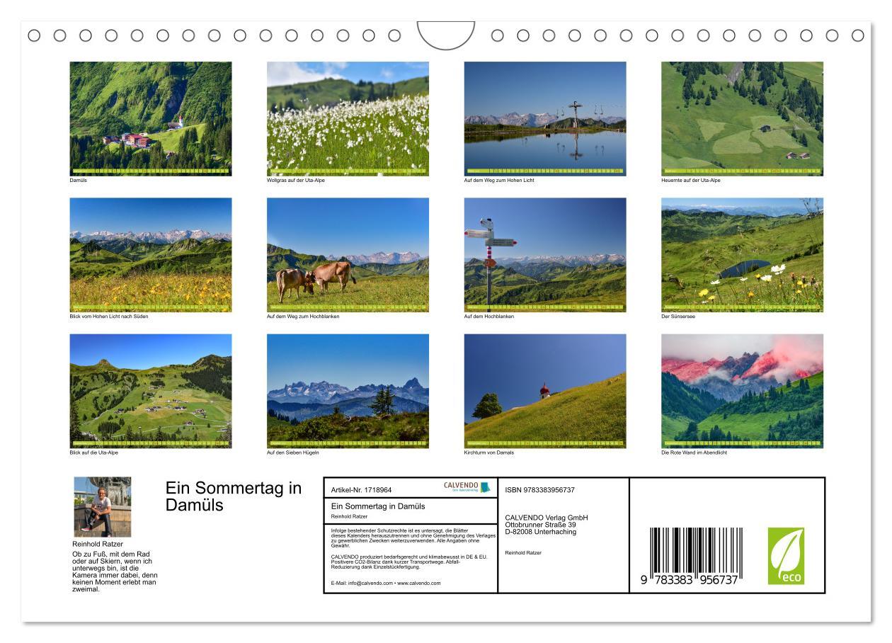 Bild: 9783383956737 | Ein Sommertag in Damüls (Wandkalender 2025 DIN A4 quer), CALVENDO...