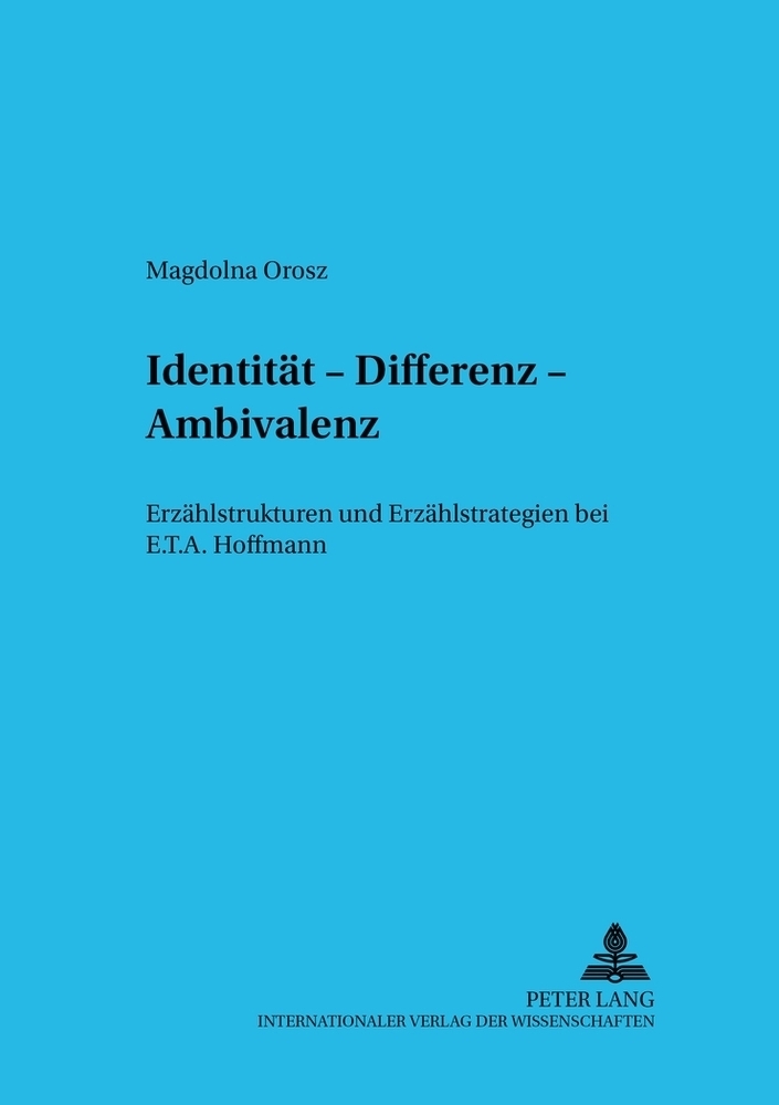 Cover: 9783631382486 | Identität, Differenz, Ambivalenz | Magdolna Orosz | Taschenbuch