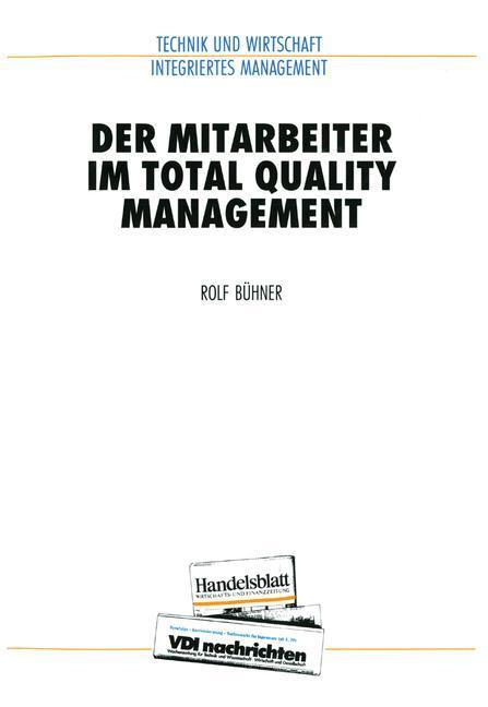 Cover: 9783642958045 | Der Mitarbeiter im Total Quality Management | Rolf Bühner | Buch