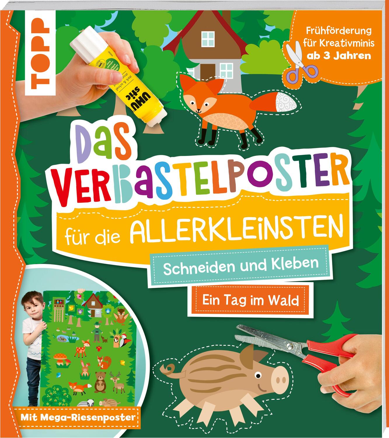 Cover: 9783735890139 | Das Verbastelposter-Buch für die Allerkleinsten. Schneiden und...