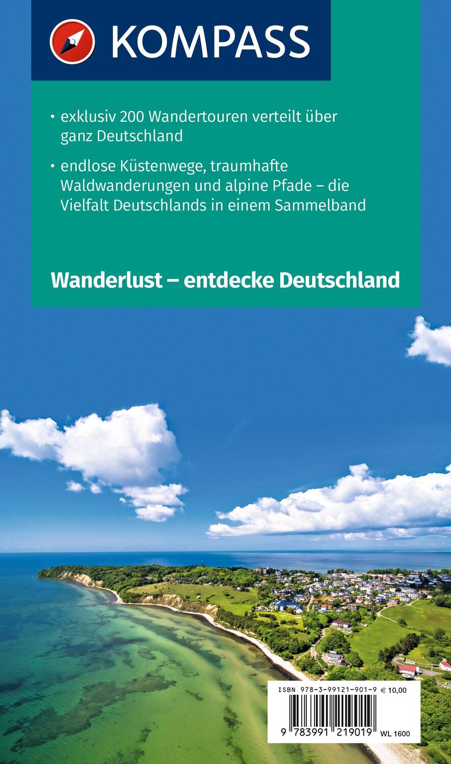 Rückseite: 9783991219019 | KOMPASS Wanderlust Deutschland | Taschenbuch | 456 S. | Deutsch | 2023