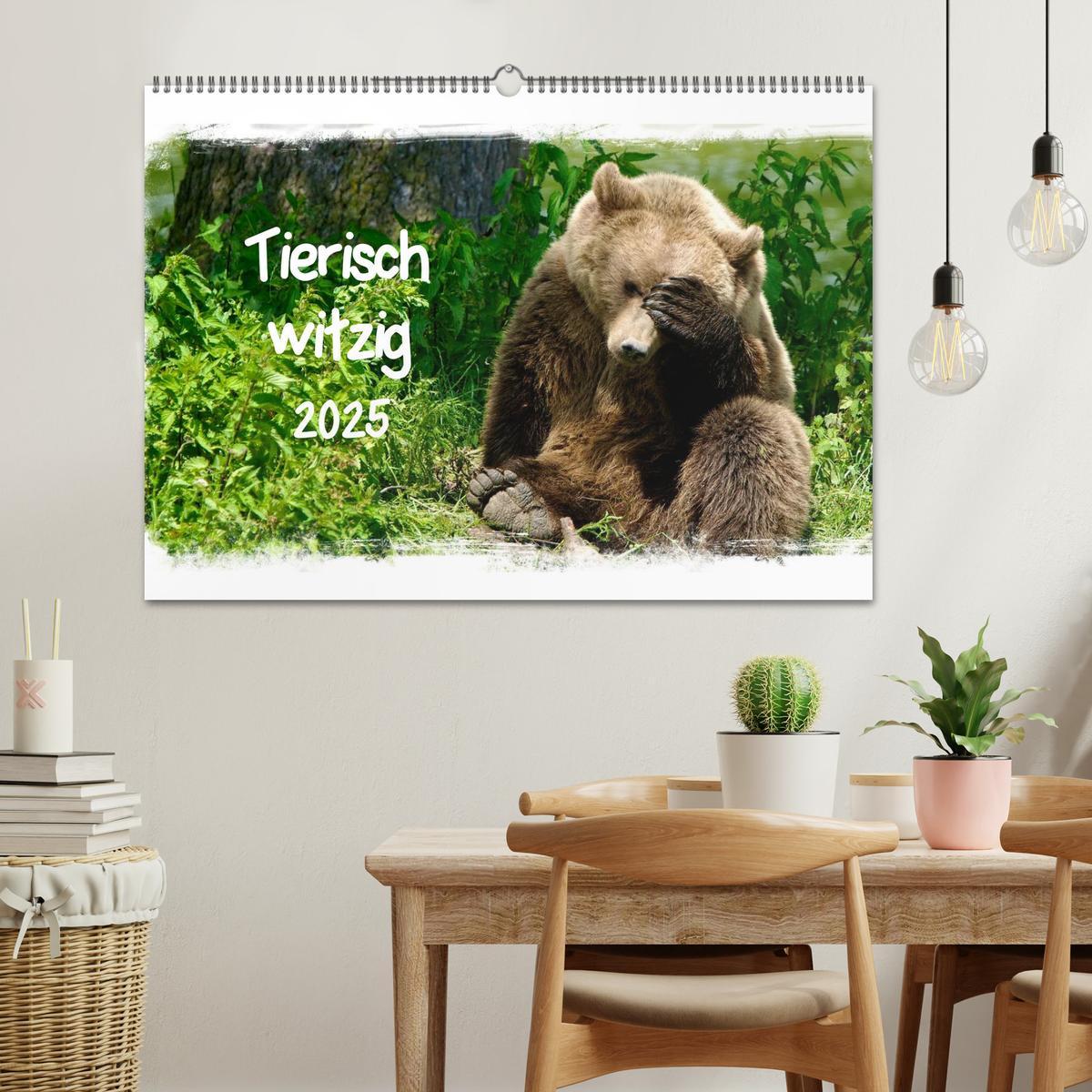 Bild: 9783435606382 | Tierisch witzig (Wandkalender 2025 DIN A2 quer), CALVENDO...