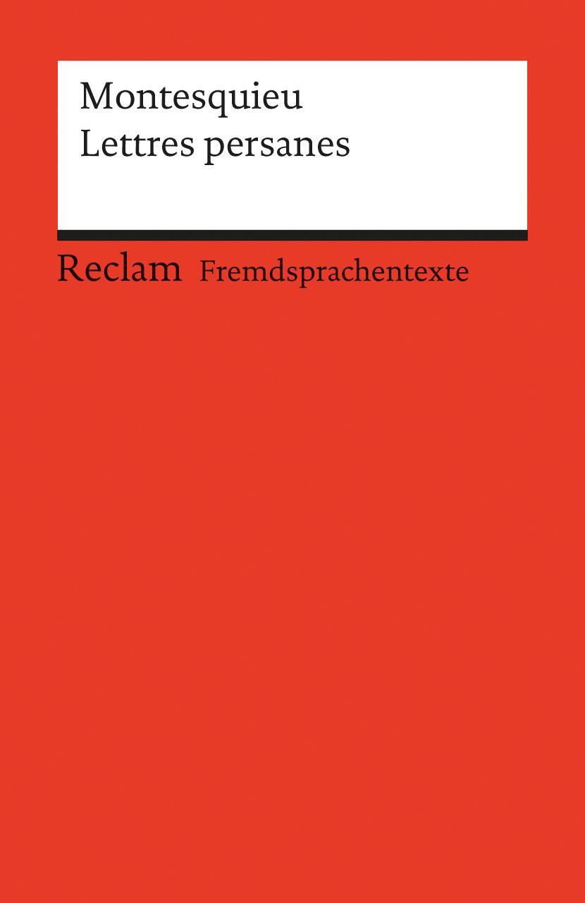 Cover: 9783150092262 | Lettres persanes | Charles de Montesquieu | Taschenbuch | Französisch