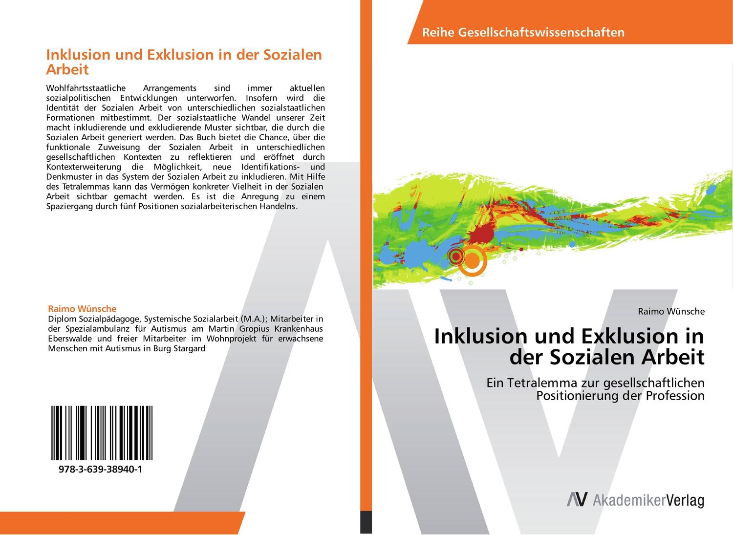 Cover: 9783639389401 | Inklusion und Exklusion in der Sozialen Arbeit | Raimo Wünsche | Buch