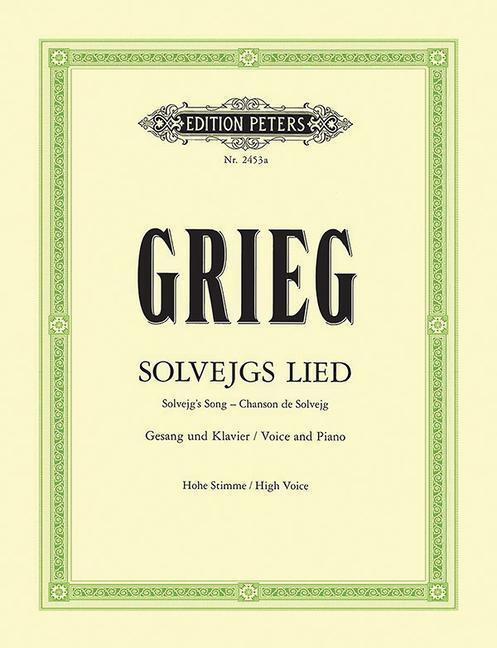 Cover: 9790014011505 | Solveig's Song (High Voice) | From Peer Gynt (Ger/Eng/Fr) | Buch