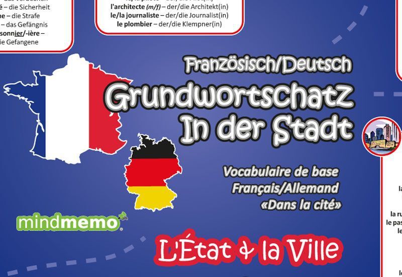 Bild: 9783954130269 | mindmemo Vokabel Lernposter - Grundwortschatz Französisch / Deutsch...
