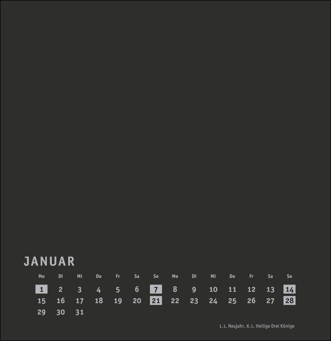 Bild: 9783756400560 | Bastelkalender 2024 Premium schwarz groß. Blanko-Kalender zum...