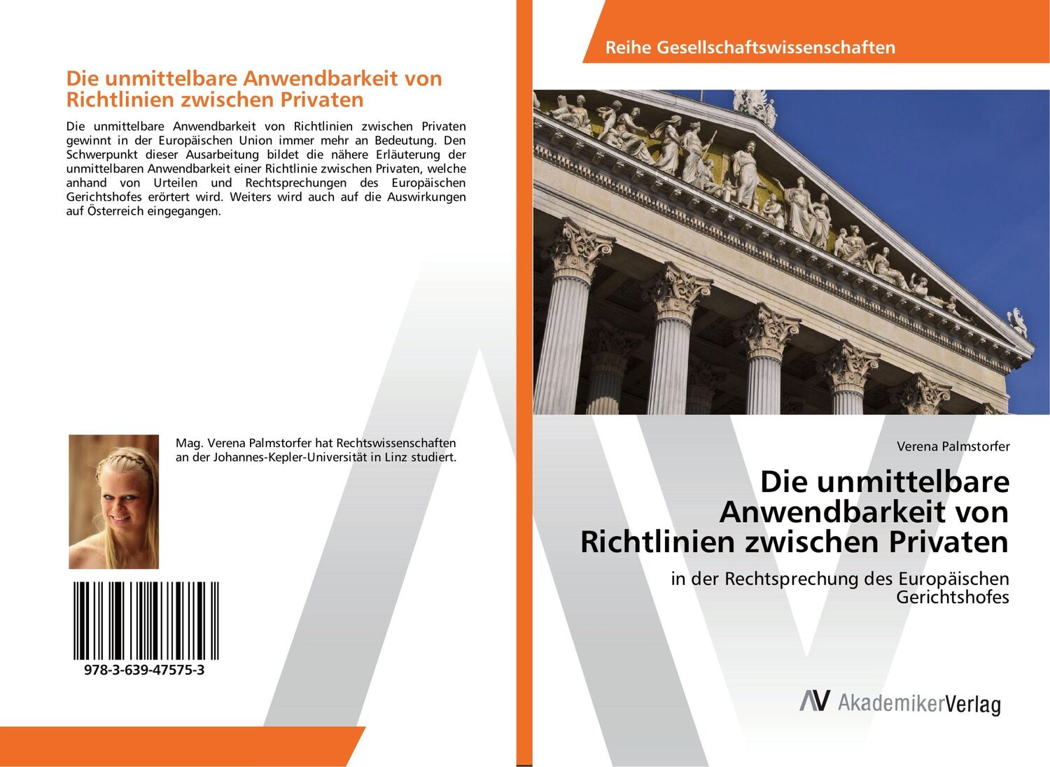 Cover: 9783639475753 | Die unmittelbare Anwendbarkeit von Richtlinien zwischen Privaten