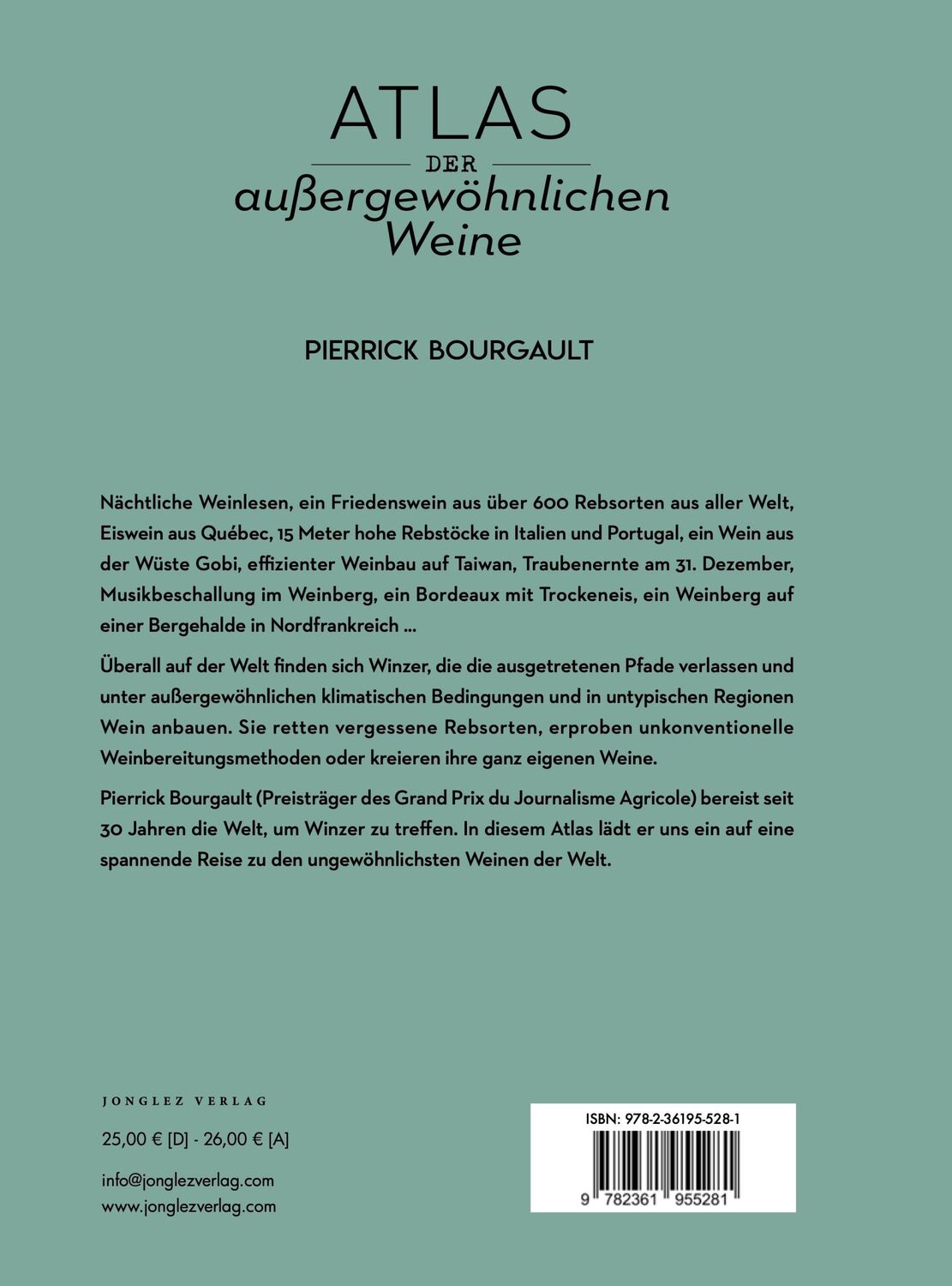 Rückseite: 9782361955281 | Atlas der außergewöhnlichen Weine | Pierrick Bourgault | Taschenbuch