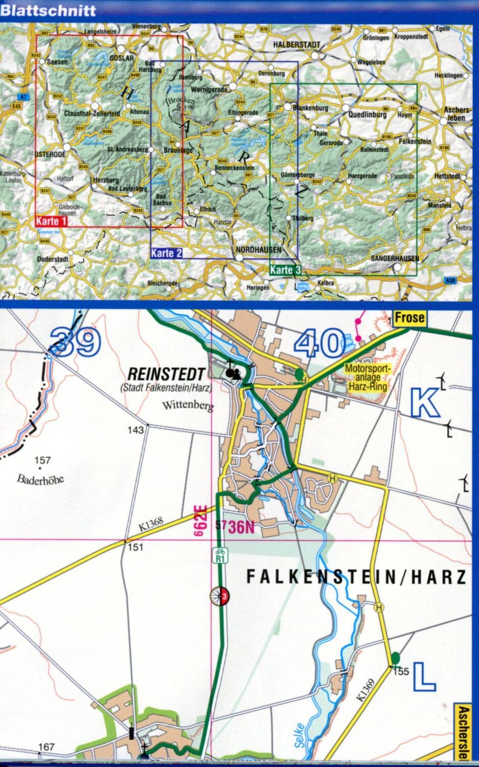 Bild: 9783869732244 | Kartenset Harz | 3-teiliges wetterfestes Kartenset vom gesamten Harz