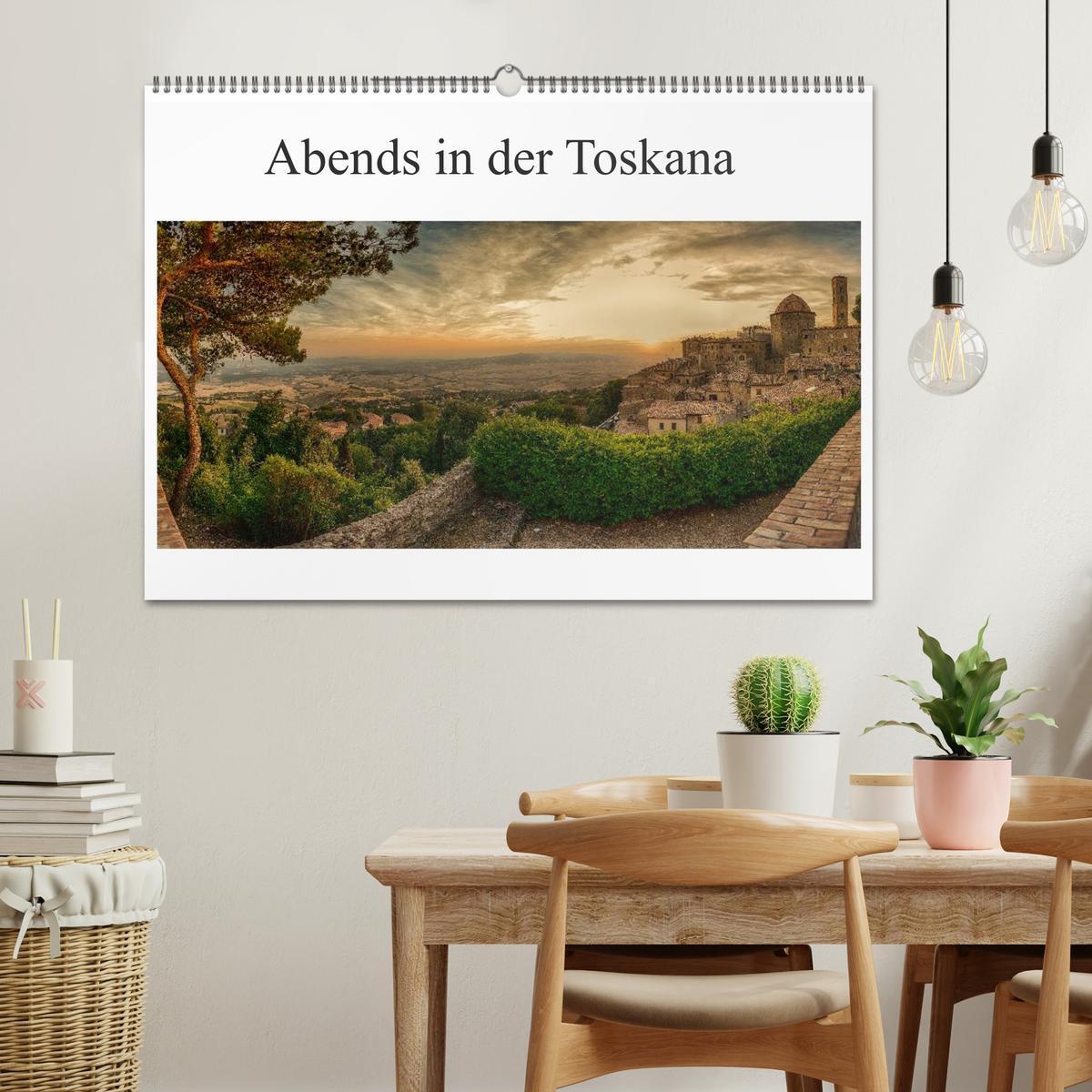 Bild: 9783435589111 | Abends in der Toskana (Wandkalender 2025 DIN A2 quer), CALVENDO...