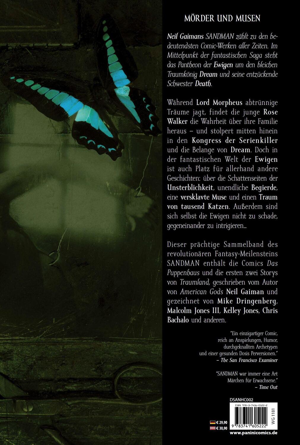 Rückseite: 9783741605222 | Sandman Deluxe | Bd. 2: Das Puppenhaus | Neil Gaiman (u. a.) | Buch