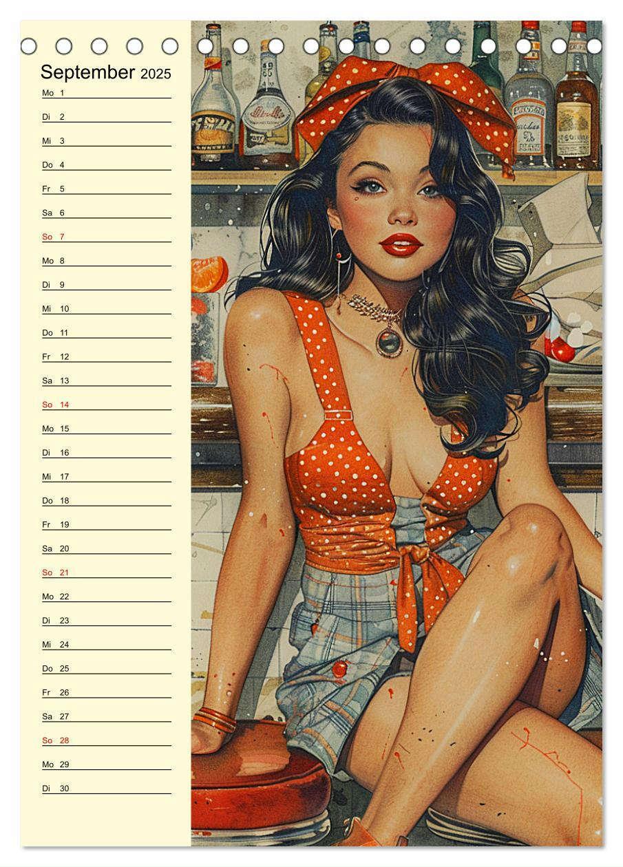 Bild: 9783457128800 | Sexy Pin-up-Girls. Moderne Kunst im Retro-Stil (Tischkalender 2025...