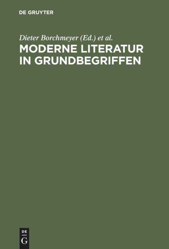 Cover: 9783484106529 | Moderne Literatur in Grundbegriffen | Dieter Borchmeyer (u. a.) | Buch