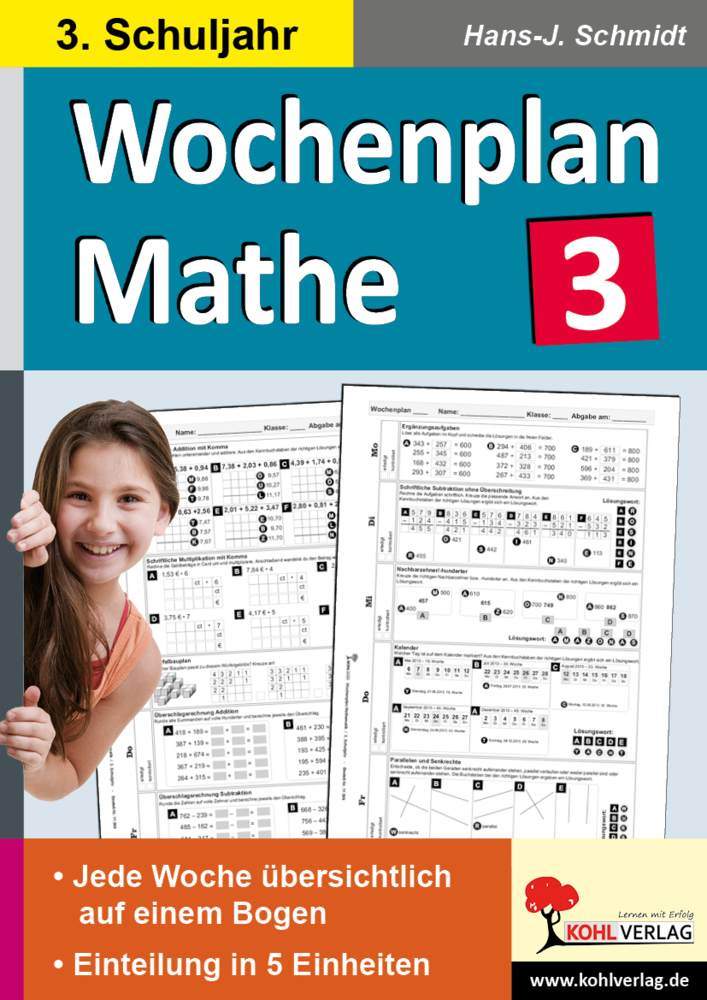 Cover: 9783866320932 | Wochenplan Mathe / Klasse 3 | Hans-J. Schmidt | Taschenbuch | 80 S.