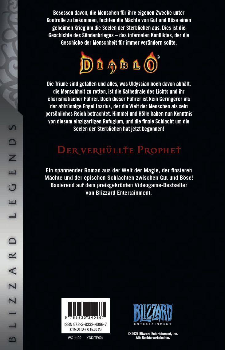 Rückseite: 9783833240867 | Diablo: Sündenkrieg Buch 3 - Der verhüllte Prophet | Blizzard Legends