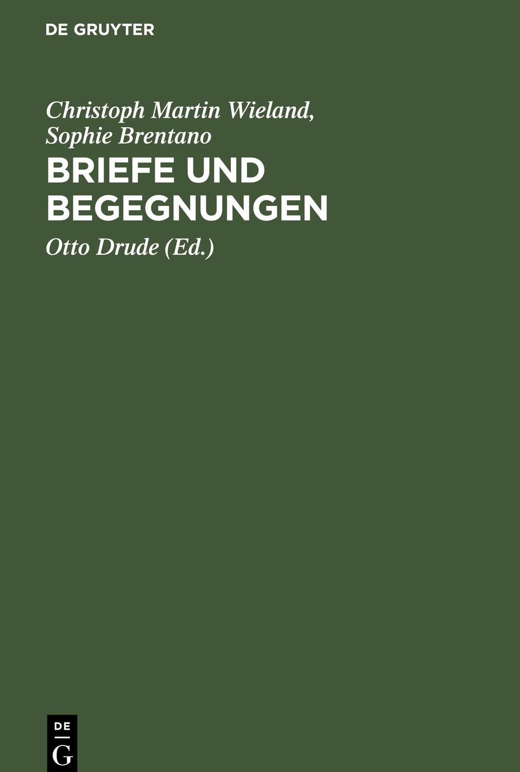 Cover: 9783112569399 | Briefe und Begegnungen | Christoph Martin Wieland (u. a.) | Buch