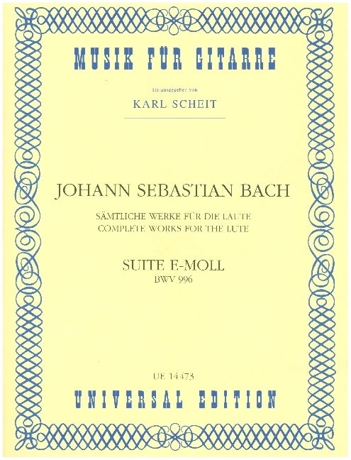 Cover: 9783702420932 | Suite | aus "Sämtliche Werke für die Laute". BWV 996. für Gitarre.