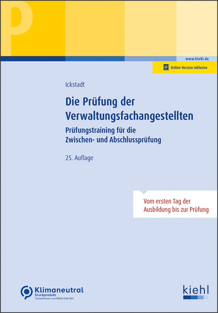 Cover: 9783470106151 | Die Prüfung der Verwaltungsfachangestellten | Ewald Ickstadt | Bundle