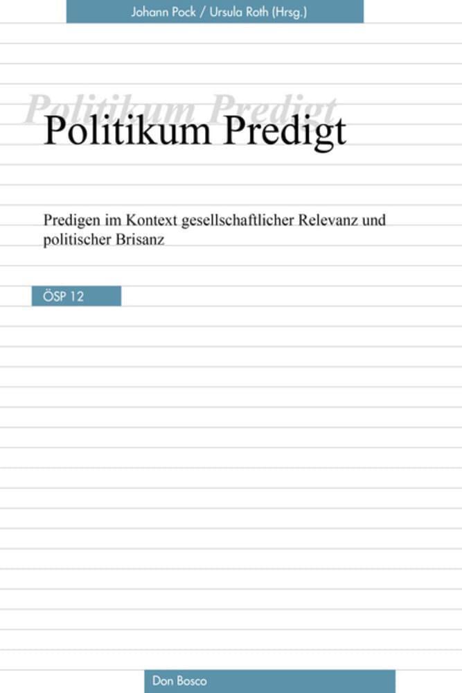 Cover: 9783769824759 | Politikum Predigt | Johann Pock (u. a.) | Taschenbuch | Deutsch | 2021