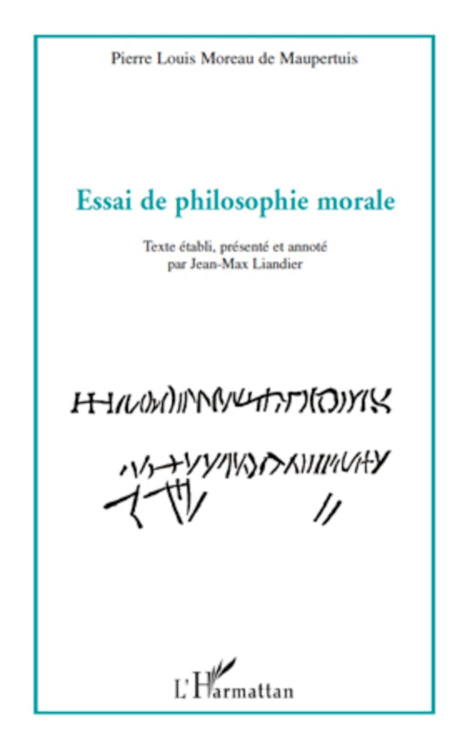 Cover: 9782296115651 | Essai de philosophie morale | Pierre-Louis Moreau de Maupertuis | Buch