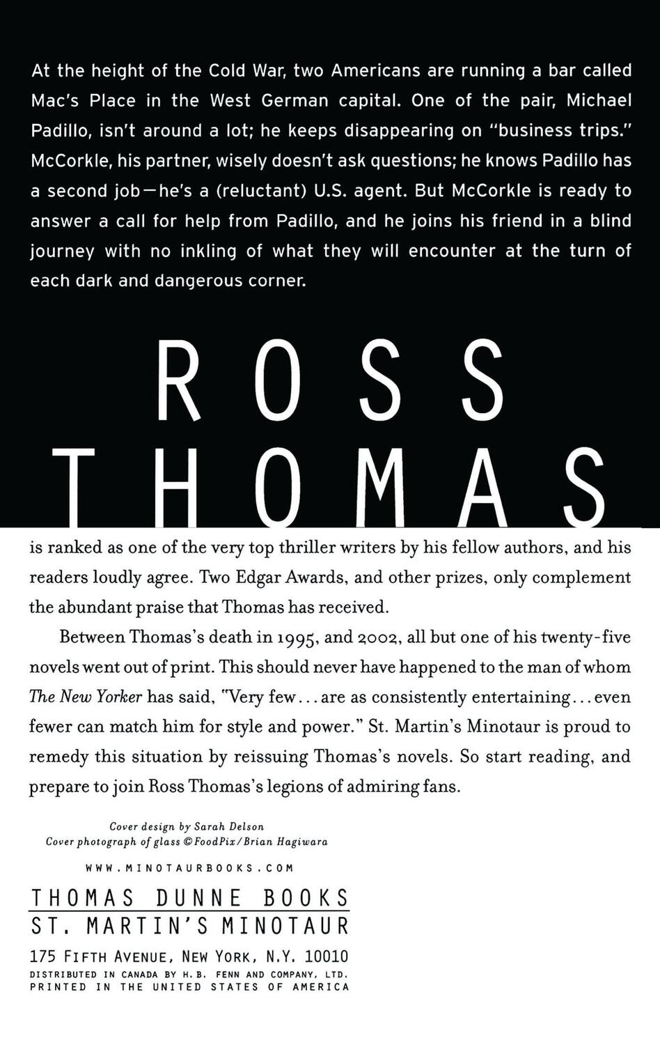 Rückseite: 9780312315818 | The Cold War Swap | Ross Thomas | Taschenbuch | Paperback | Englisch