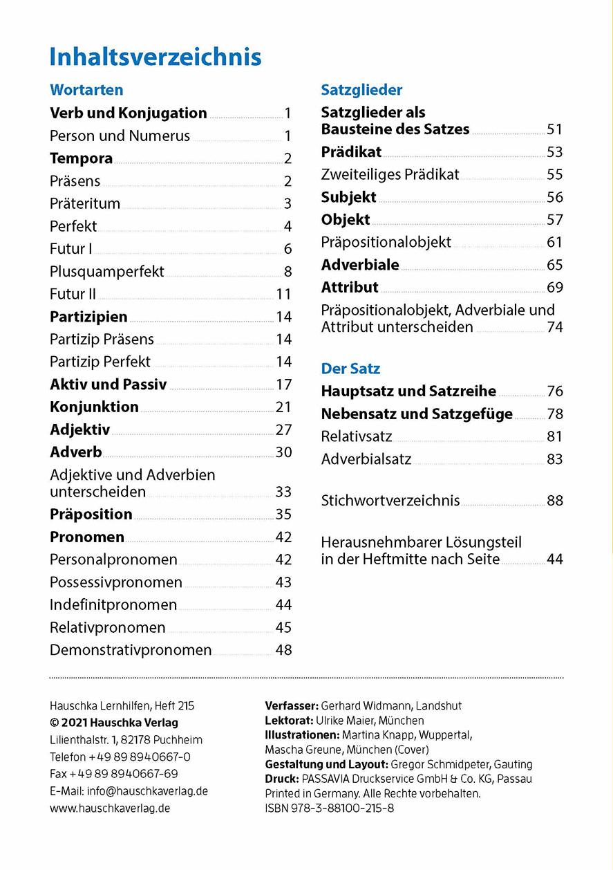 Bild: 9783881002158 | Grammatik 5. - 7. Klasse | Gerhard Widmann | Taschenbuch | 120 S.