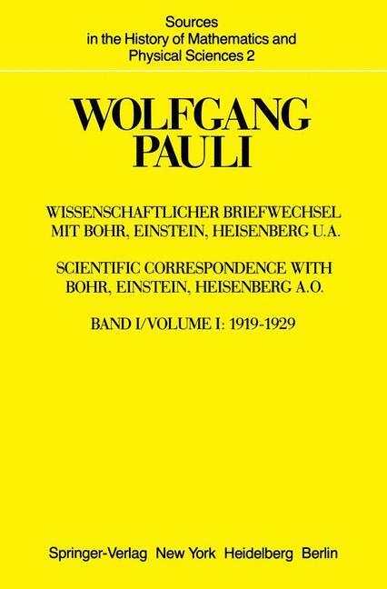 Cover: 9783540089629 | Wissenschaftlicher Briefwechsel mit Bohr, Einstein, Heisenberg u.a.