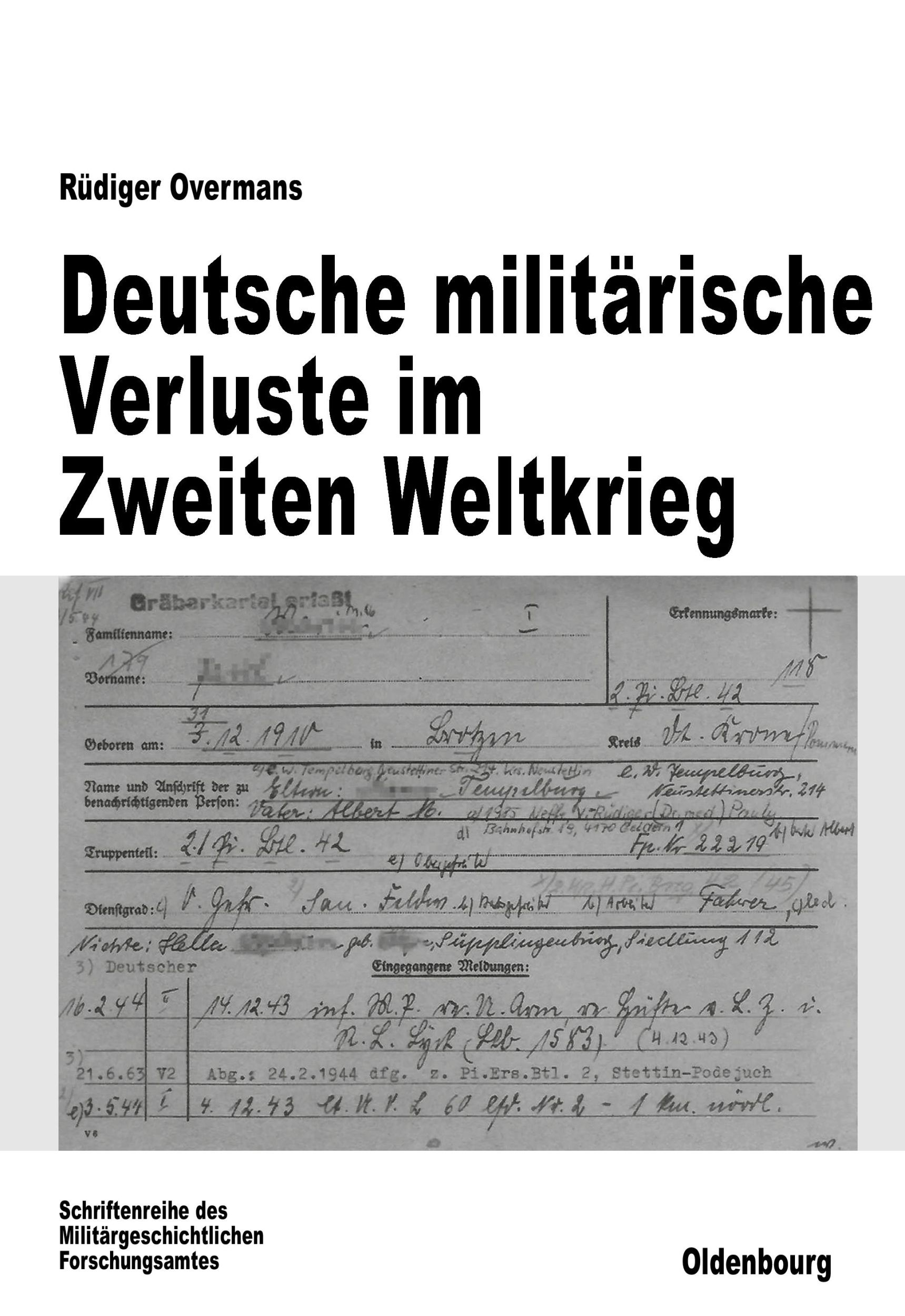 Cover: 9783486200287 | Deutsche militärische Verluste im Zweiten Weltkrieg | Rüdiger Overmans