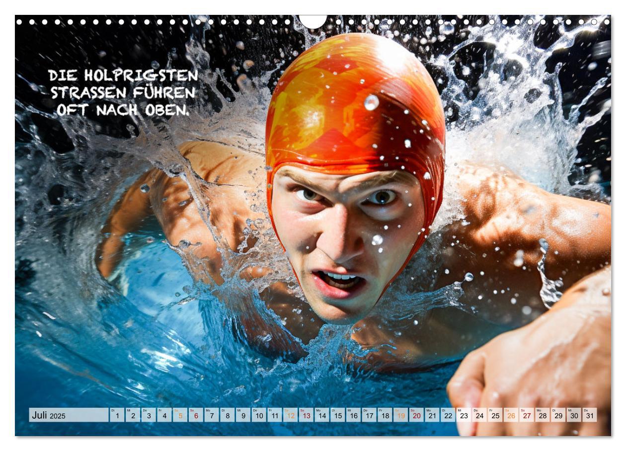 Bild: 9783383871993 | Schwimmen und Motivation (Wandkalender 2025 DIN A3 quer), CALVENDO...